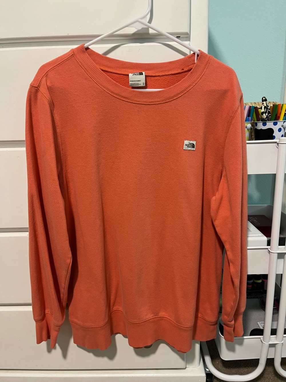 Coral Northface Crewneck Sweatshirt